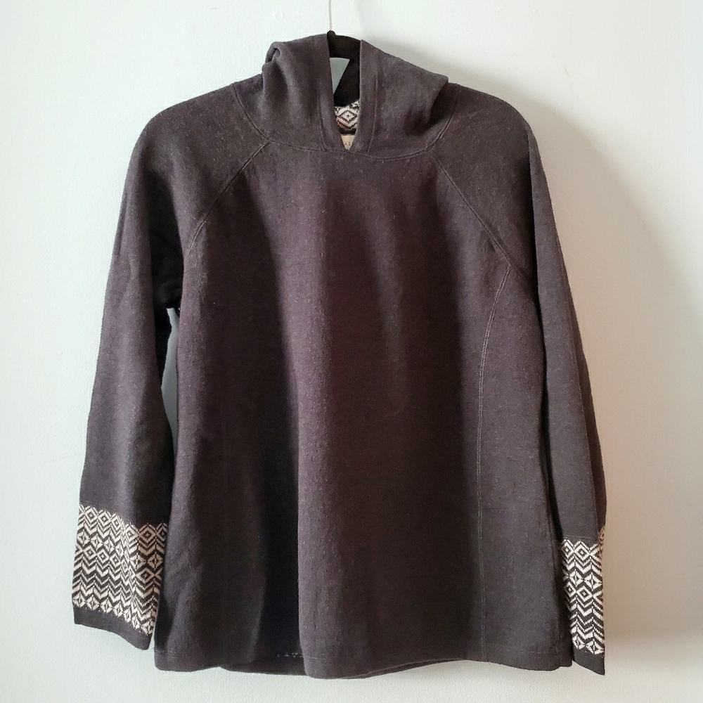 Aspen Rise Gray Patterned Sweater Hoodie